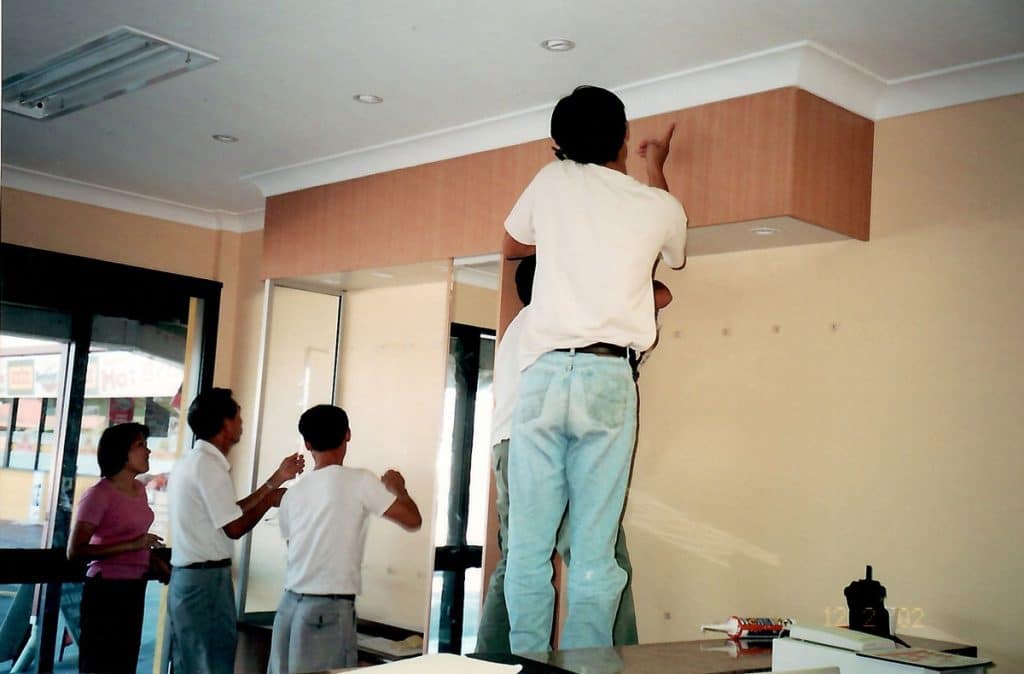 Putting on the finishing touches