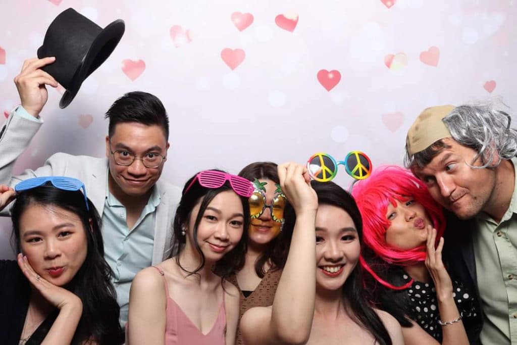 Photo booth shenanigan at Tina's wedding #1