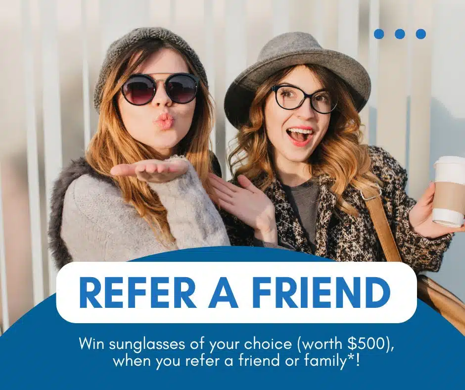 Refer a friend and win sunglasses