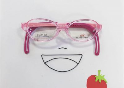 Tomato glasses pink frame with a tomato icon