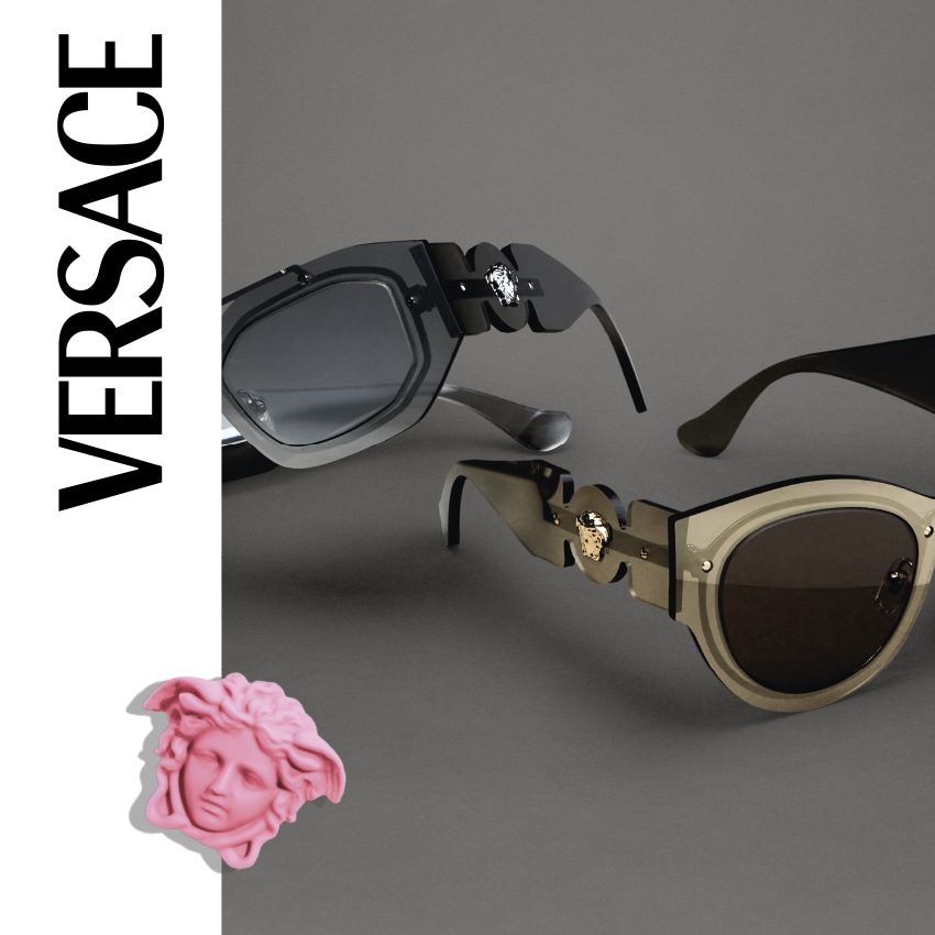Versace sunglasses with black and gold frame