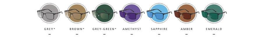 transition lenses colours chart